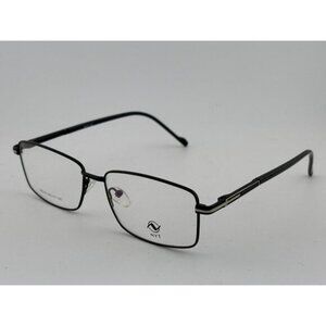 NYT - 580312 55-17-140 Black & Silver Rectangle Glasses Frames